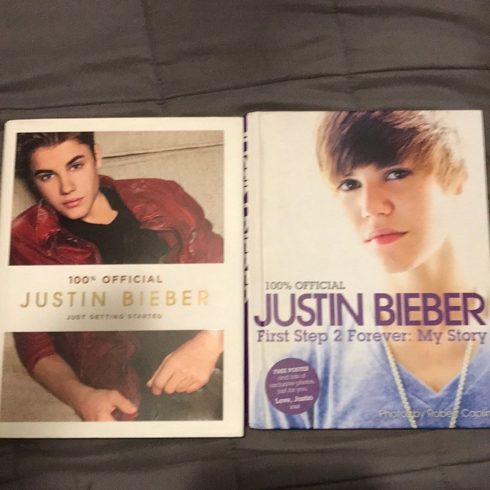 JUSTIN BIEBER fan girl hardcover books lot of 2